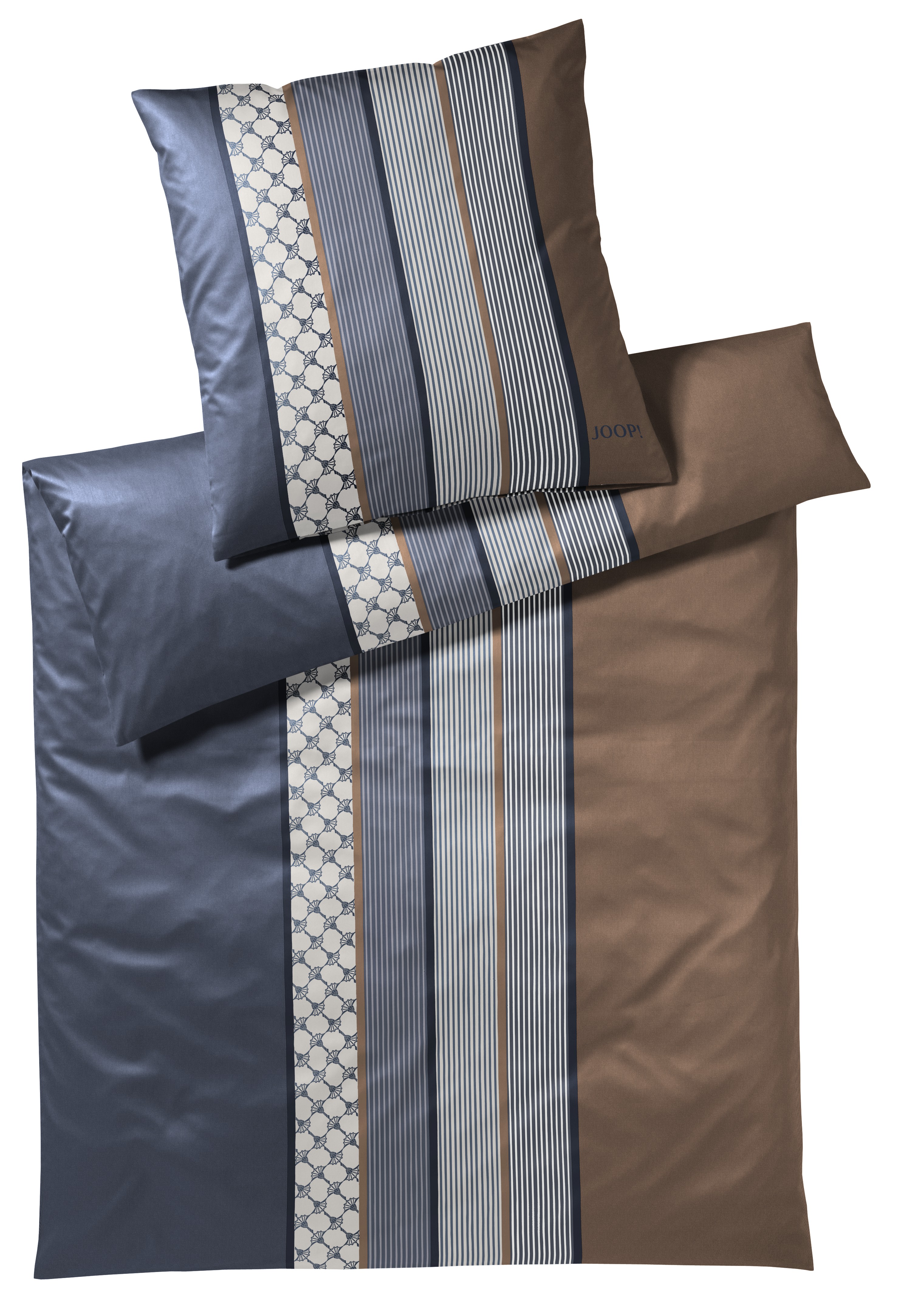 // Bettwäsche Joop! // deep ocean // Mako Satin 100% Baumwolle // ca.155x220/80x80 cm, Moebel, Bett, Bettlaken, Formelle Kleidung, Krawatte