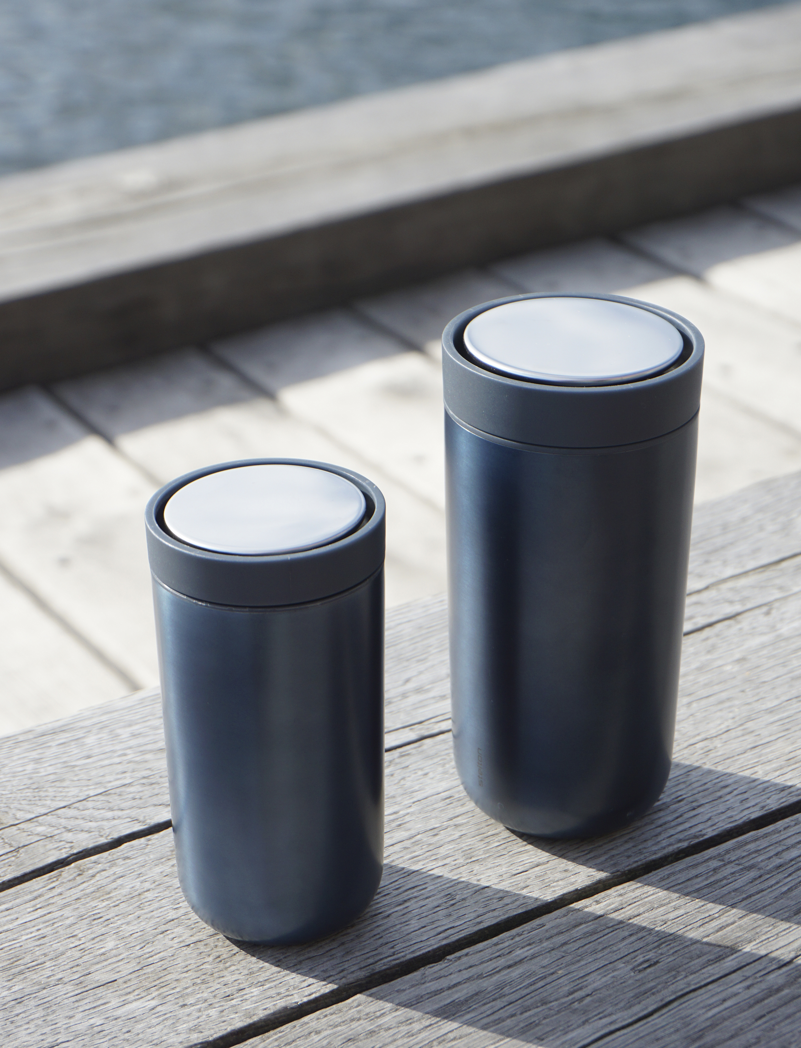 Stelton Thermobecher To Go Click 0,4 Liter in Farbe dark blue metallic