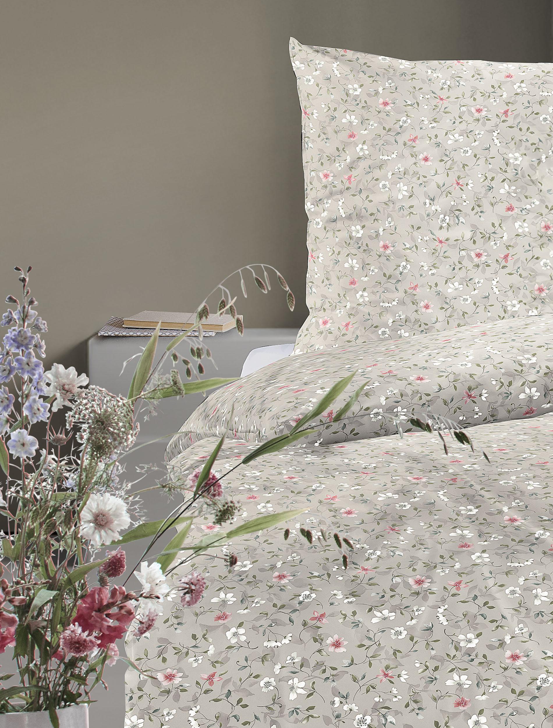 Irisette Mako-Satin Bettwäsche TOKIO ca. 135x200cm in Farbe natur, Moebel, Bett, Bettlaken