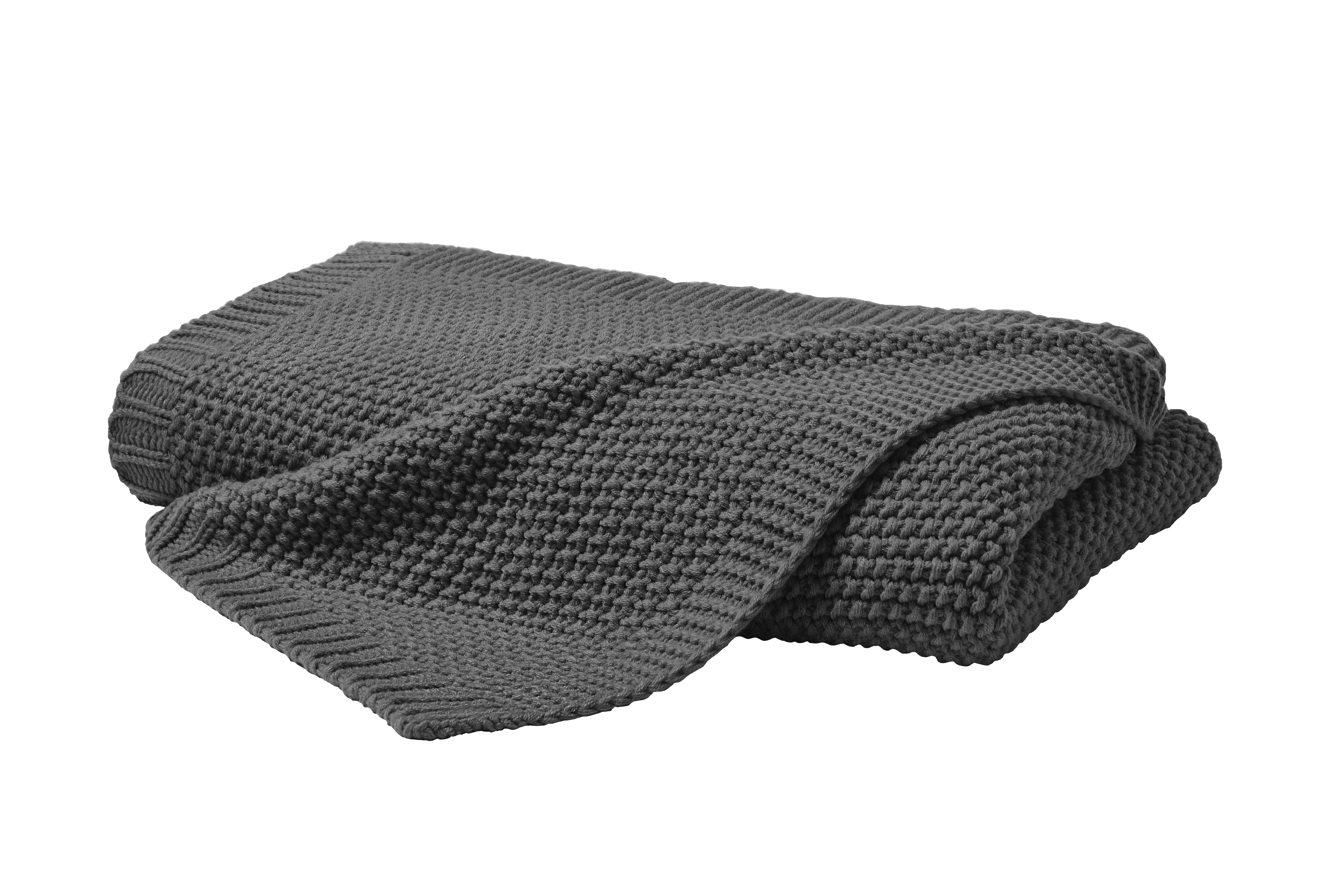 Strickdecke 130x170cm  in Farbe anthrazit