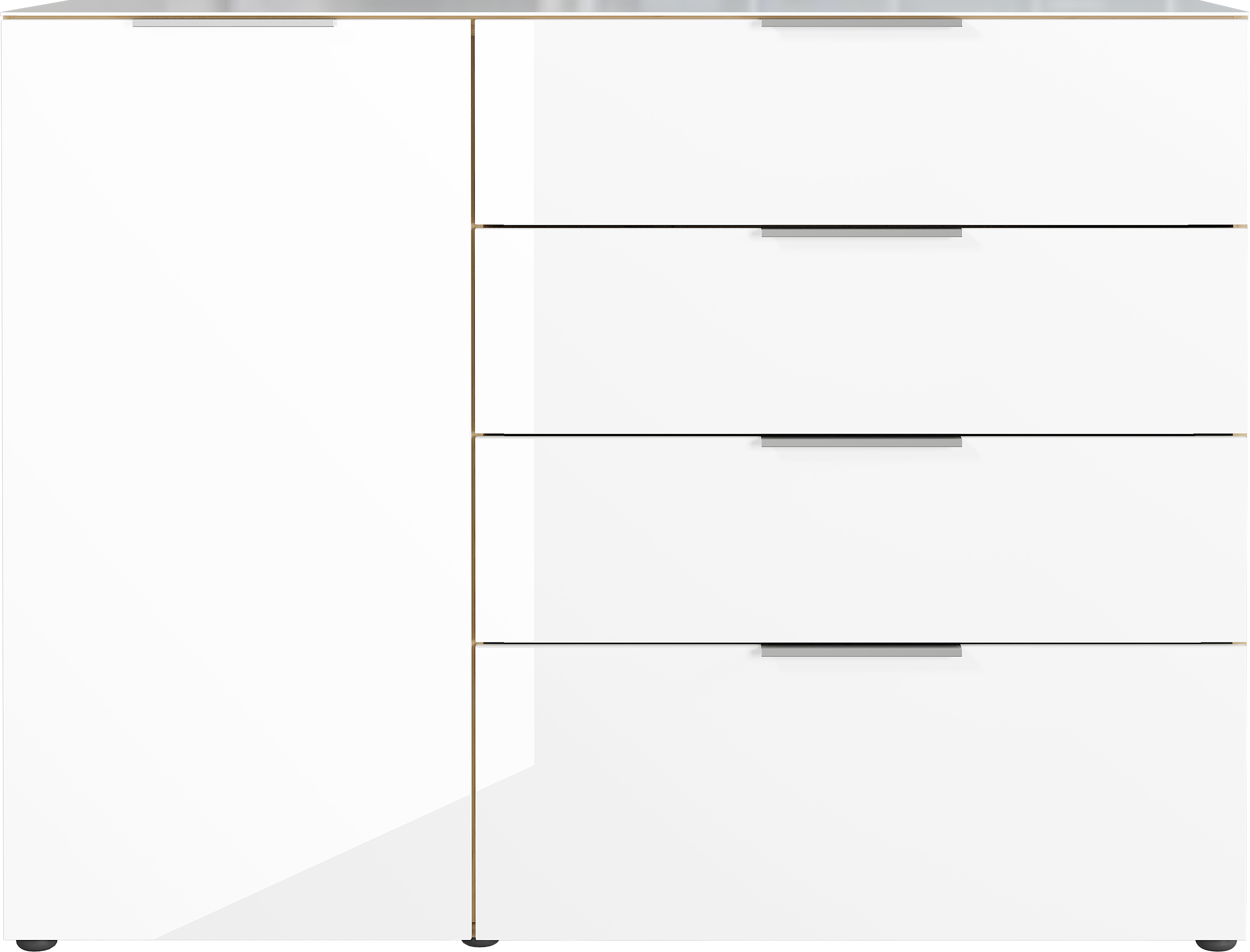 Sideboard GW-Oakland in Navara Eiche/weiß, Schublade, Mobiliar, Kabinett, Anrichte
