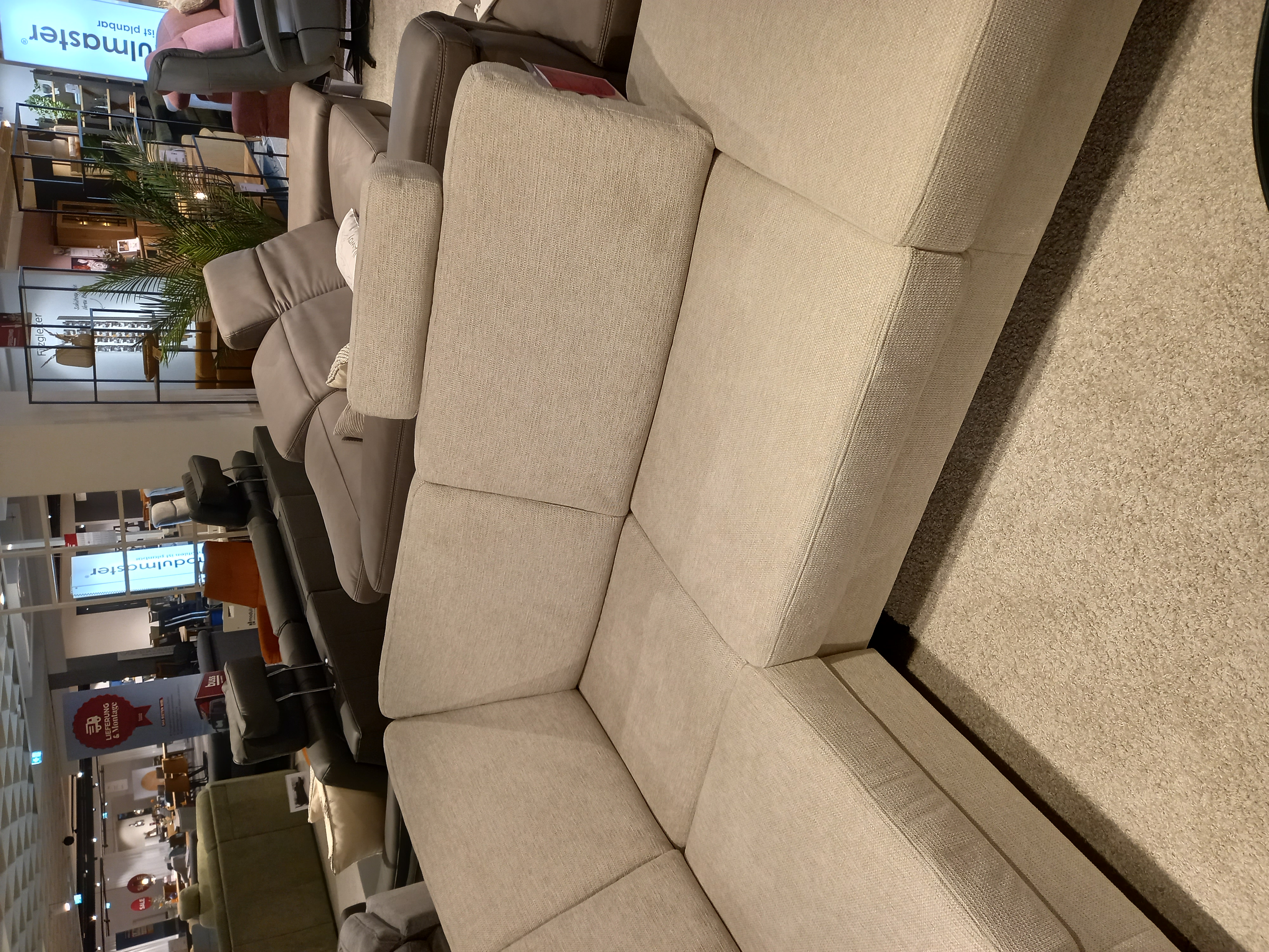 Modulmaster Polsterrundecke MM-ZE1208 in Stoff Famosa natur Pg.D, Couch, Mobiliar, Wohnzimmer, Lounge, Innenarchitektur