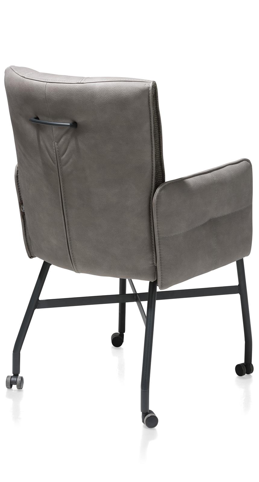 Henders & Hazel Armlehnstuhl EDEN ca. B57 H91 T69 cm in Leder/Stoffkombi Taurus grau