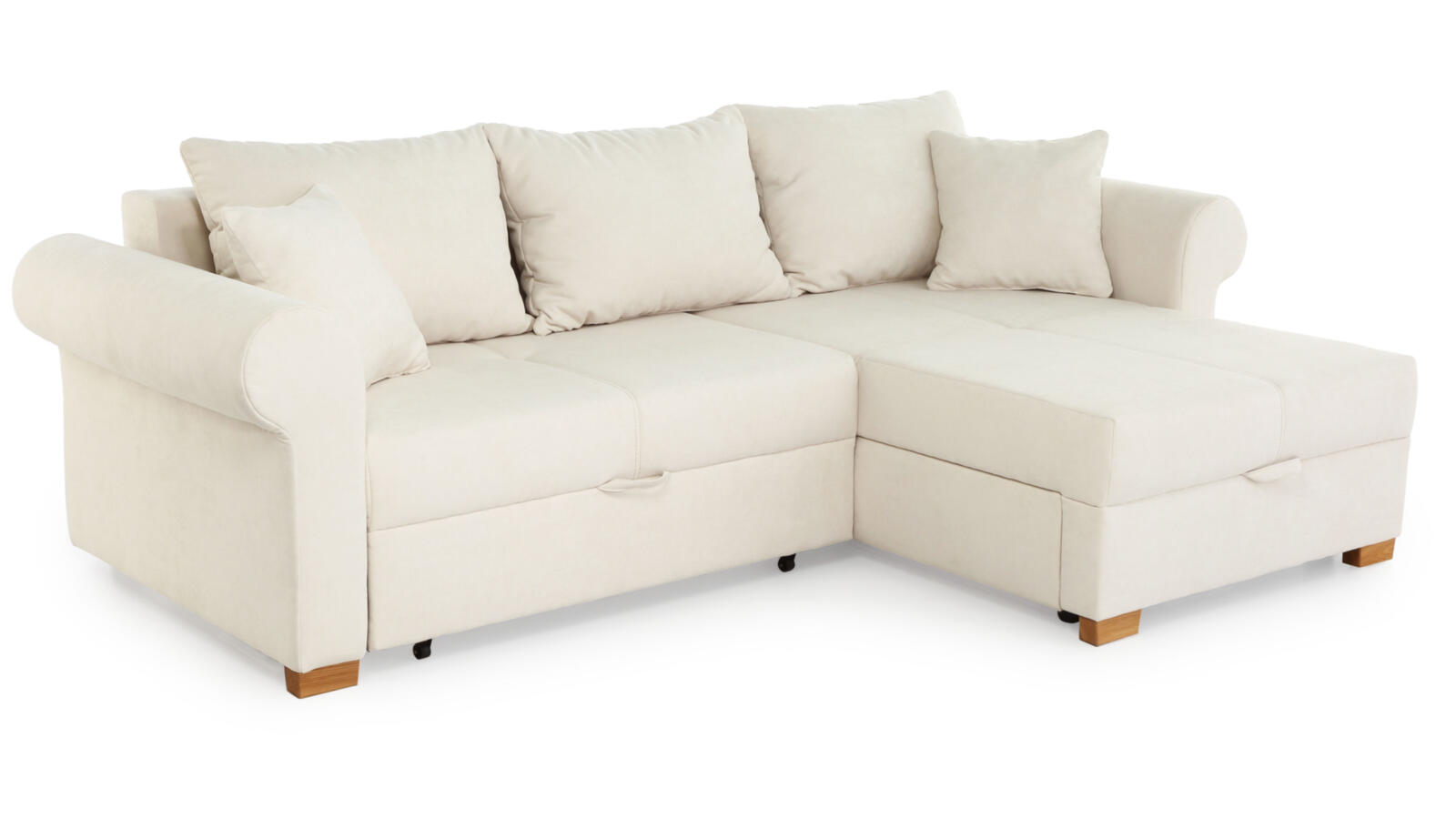 JOB Ecksofa LIST ca. 248x161cm in Stoff Cord light greige