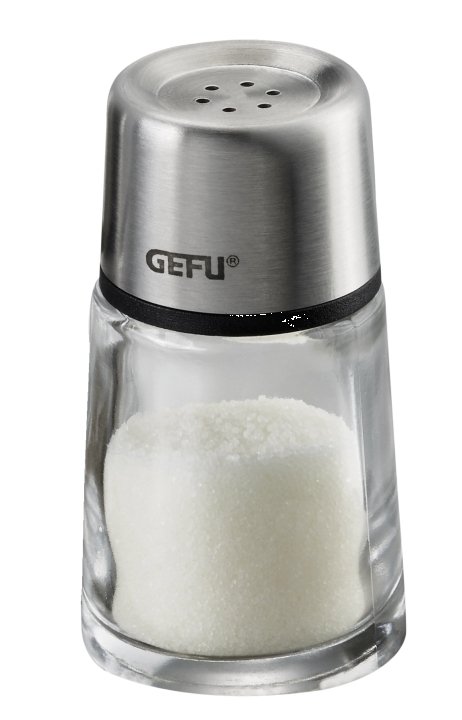 GEFU Salz-/ Pfefferstreuer BRUNCH silber/transparent, Flasche, Shaker