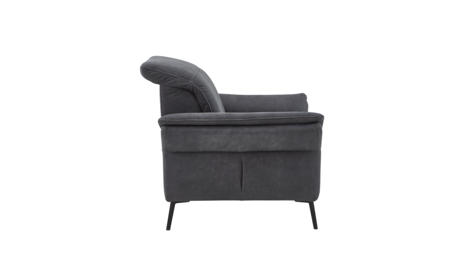 Polsteria Sessel ORTHOSEDIS 8.0 ca. B96 H92 T103 cm in Stoff Bulus grau 09, Moebel, Stuhl, Sessel