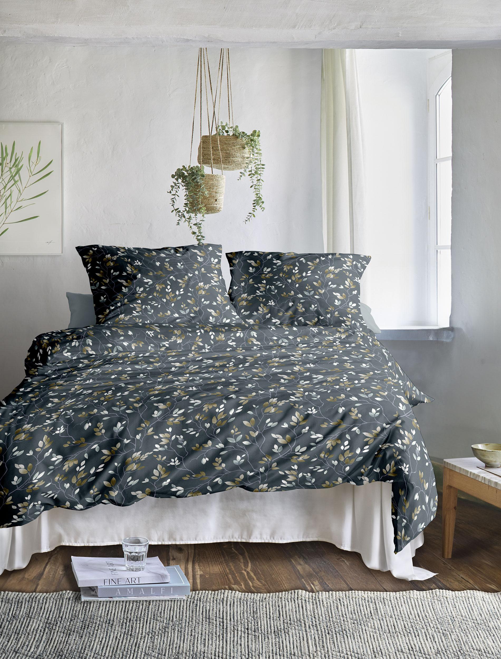 Irisette Mako-Satin Bettwäsche WAVE ca. 155x220cm in Farbe petrol