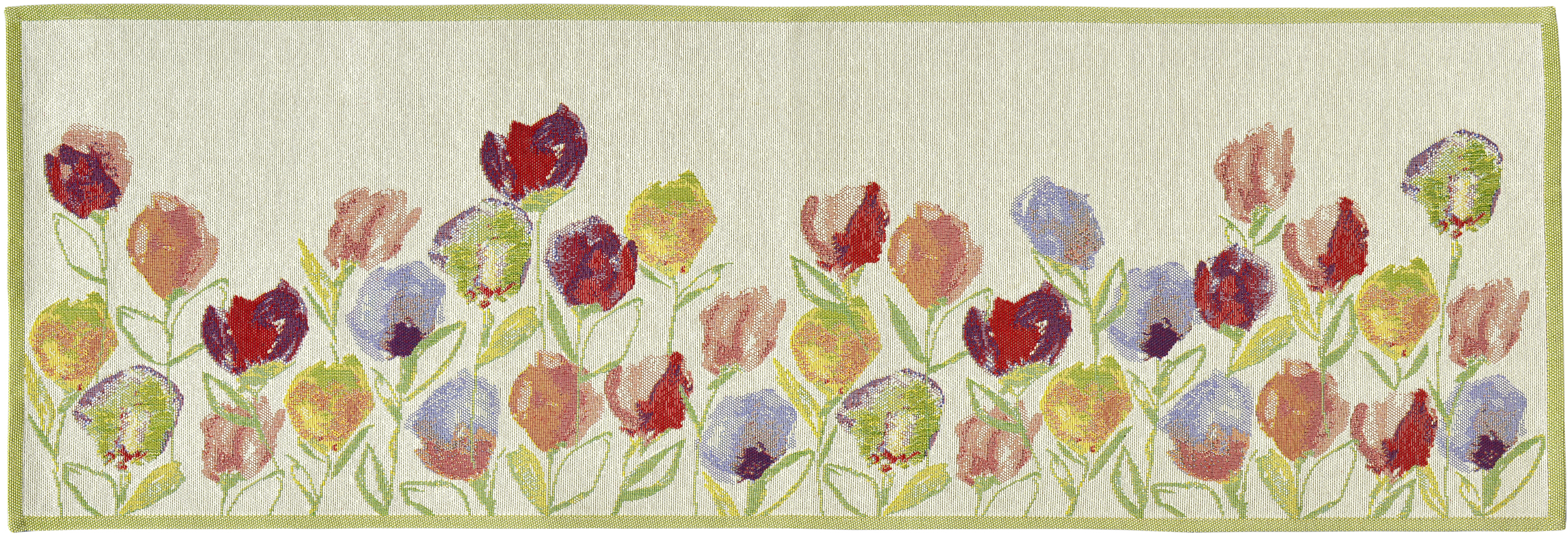 Sander Tischläufer TULIP GLOW ca. 32 x 96cm in Farbe original, Dekoration für Zuhause, Teppich, Muster, Applikation, Stickerei