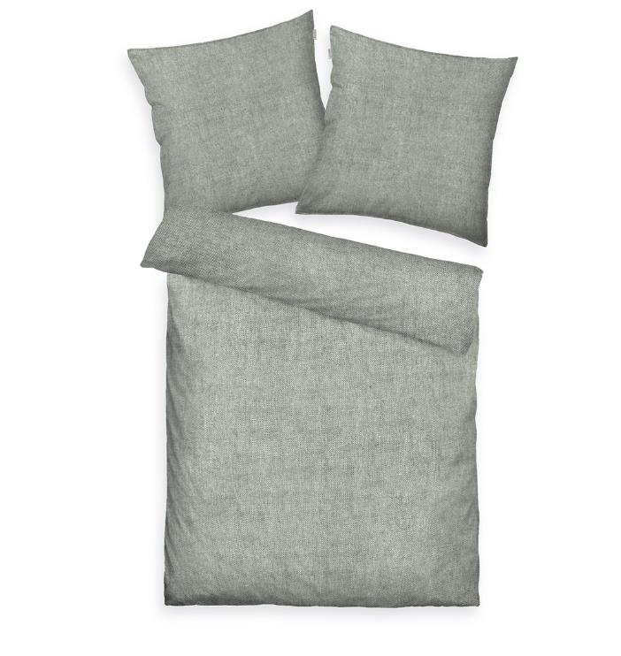 Tom Tailor Bettwäsche Melange Tom Tailor  ca. 155x220cm in ca.80x80/155x220cm soft grey, Kissen, Dekoration für Zuhause, Leinen