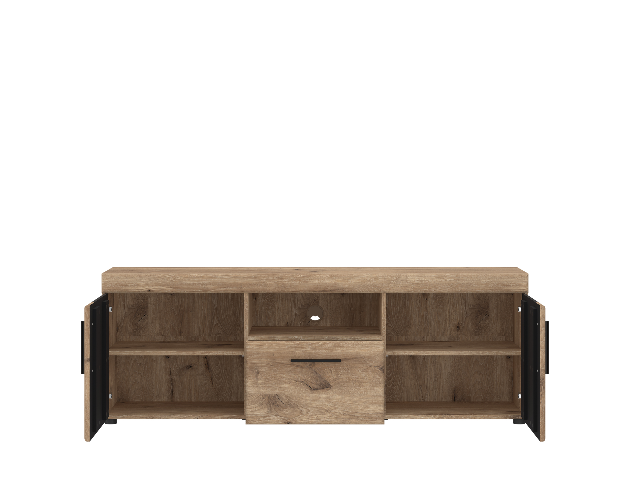 TV-Lowboard GRANO in Viking Eiche Nachbildung/Kosmos grau