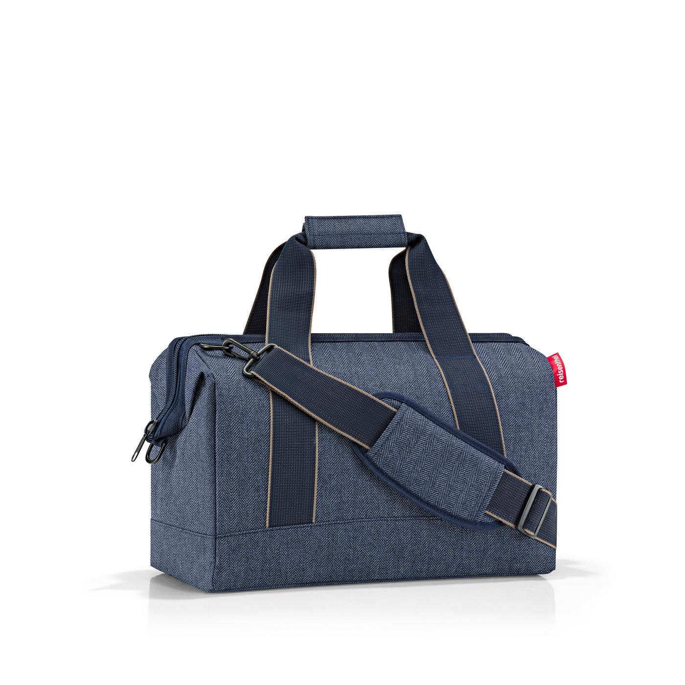 Reisenthel ALLROUNDER M in Farbe herringbone dark blue, Tasche, Zubehör, Handtasche, Leinwand, Tragetasche