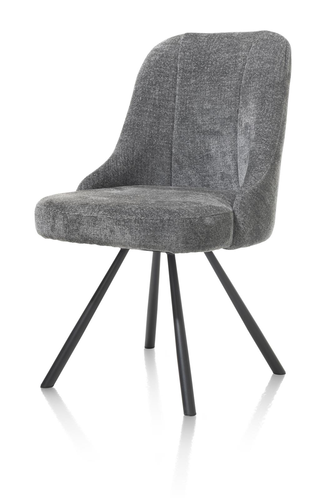 Habufa Stuhl  ca. B55 H88 T66 cm in Stoff Vulcano anthrazit