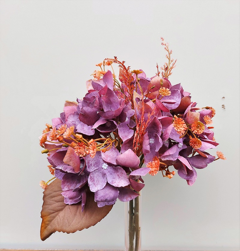 Hortensienbund 34 cm Vintage  in blau-rosa