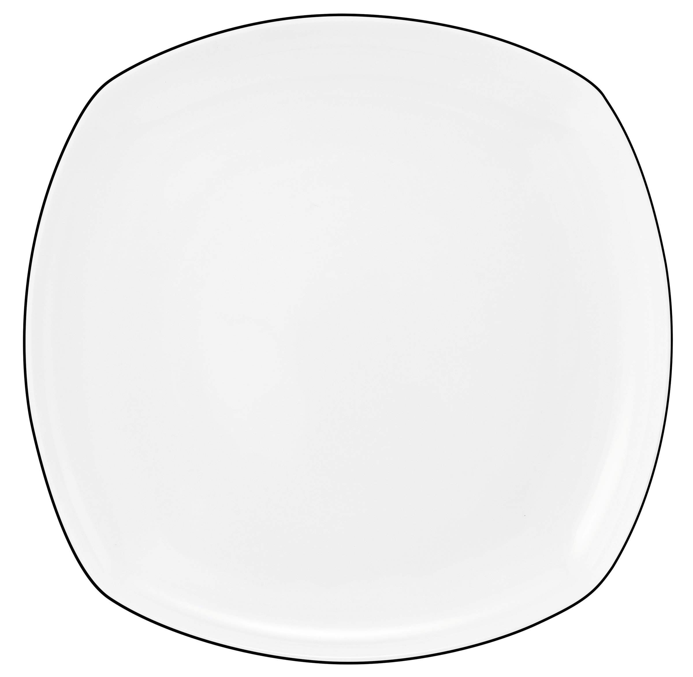 Seltmann Weiden Speiseteller eckig 26 cm Lido 10826 Black Line