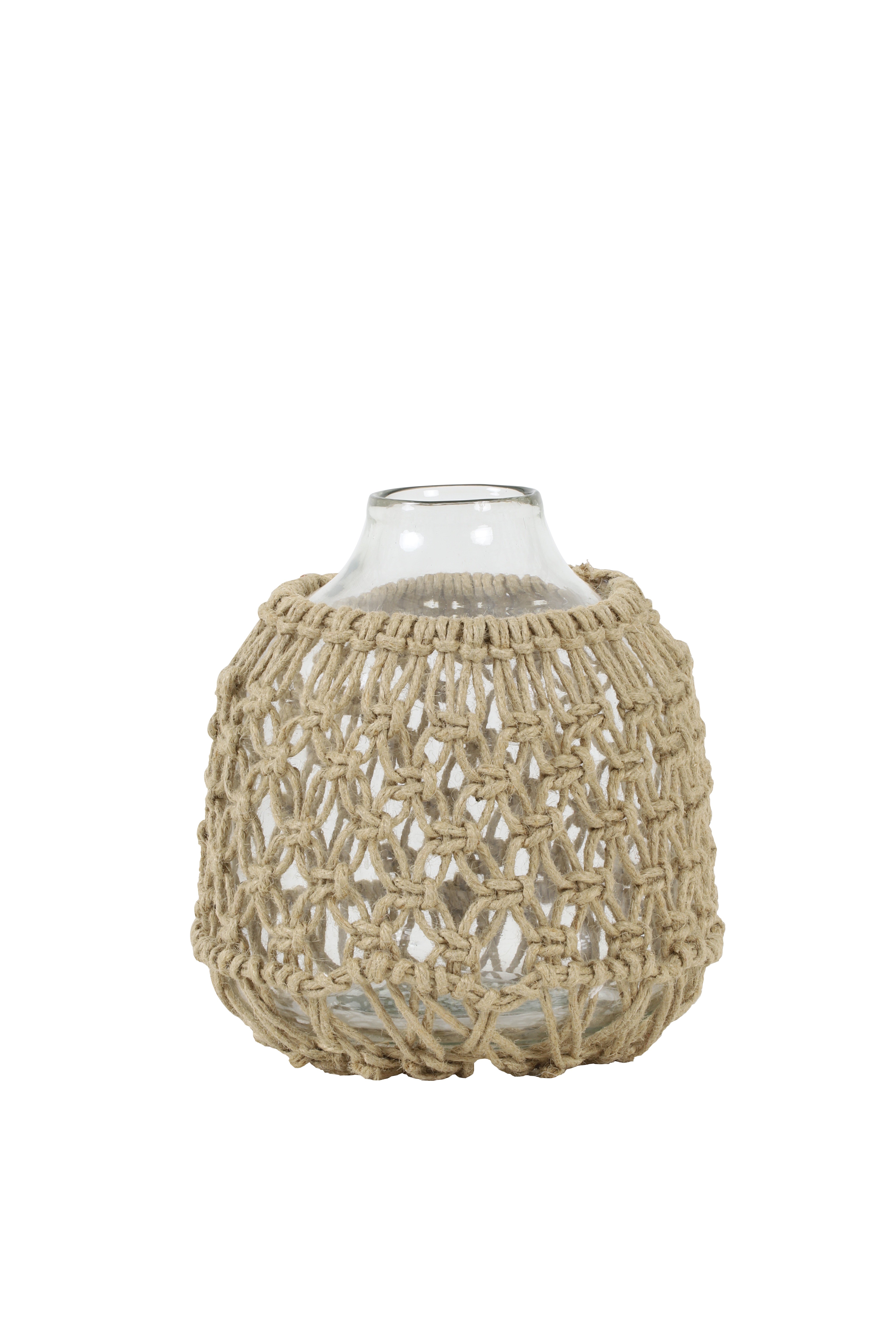 Light & Living Vase NARONA in Glas Klar, Jute