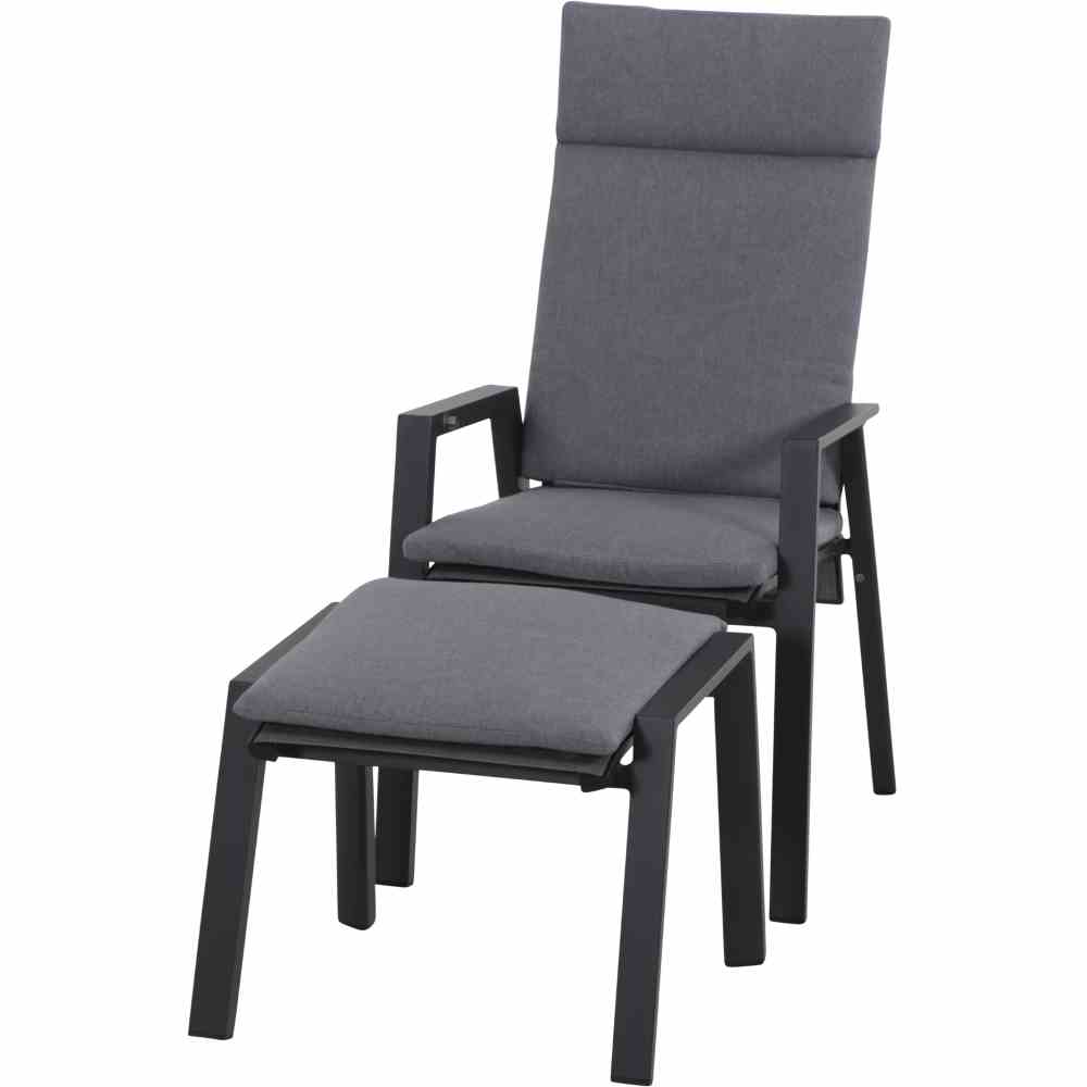 Hocker VALENCIA in Stoff Salt&Pepper, Moebel, Stuhl