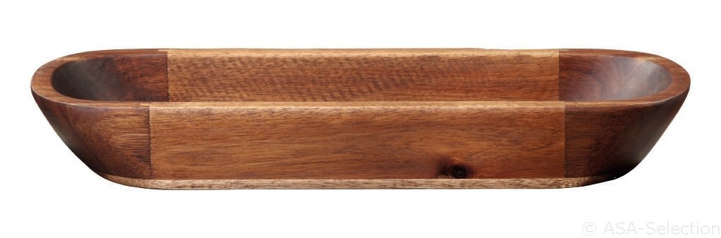 ASA Selection ovale Schale Wood in Farbe braun