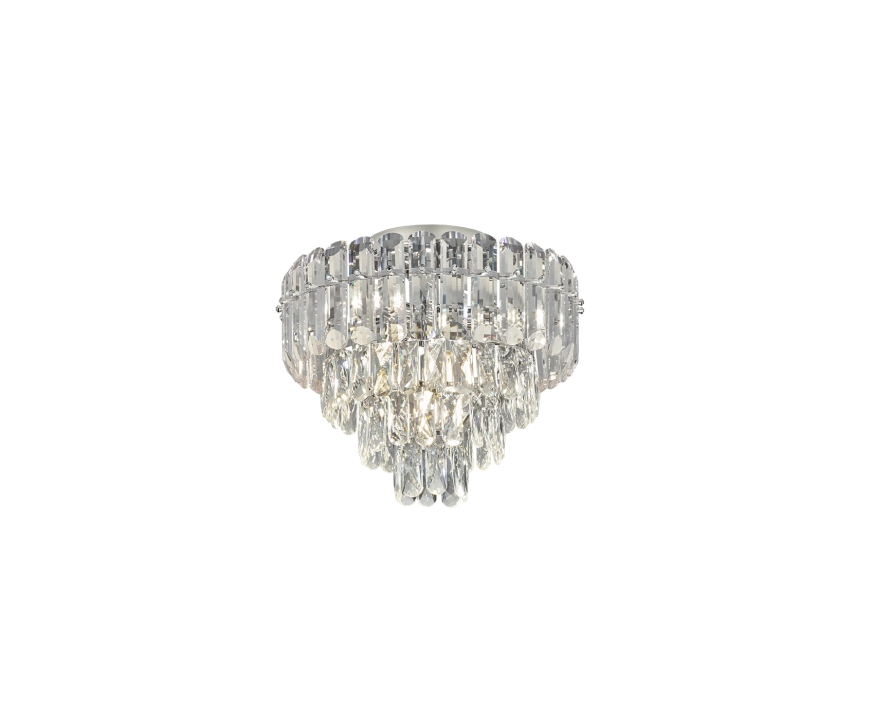 Trio Select Deckenleuchte MALIZIA 7-flammig in Farbe chrom, Kristallglas transparent klar