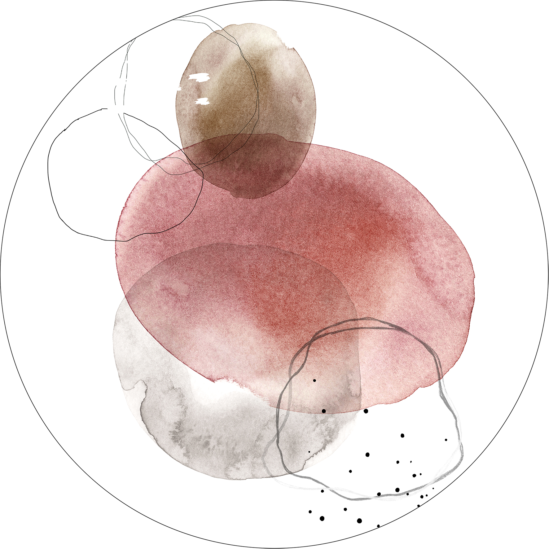 ProArt Glas-Art rund Ø 20cm Abstract shapes V