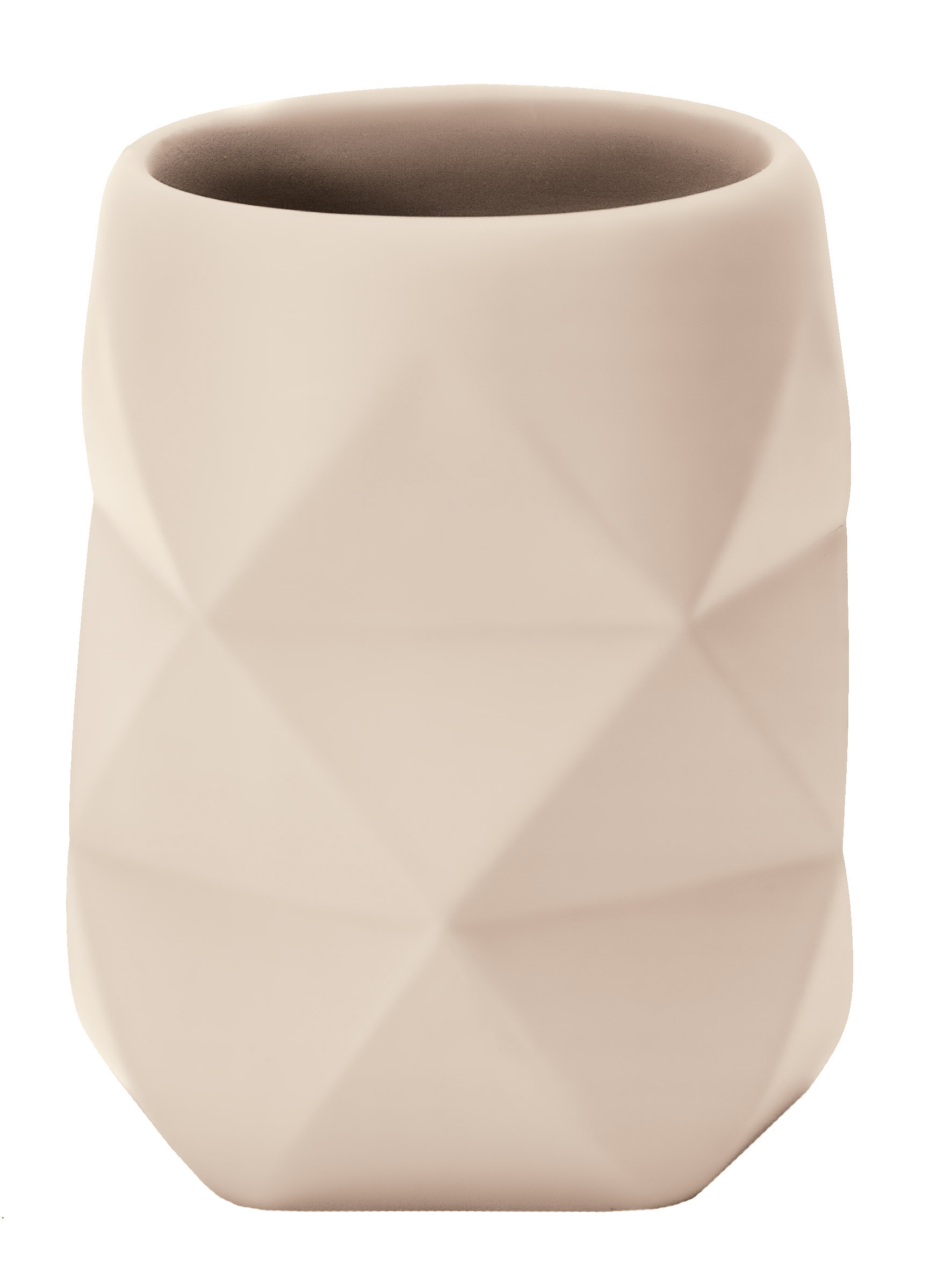 Kleine Wolke Zahnputzbecher CRACKLE ca. 8x8cm in Farbe Sandbeige