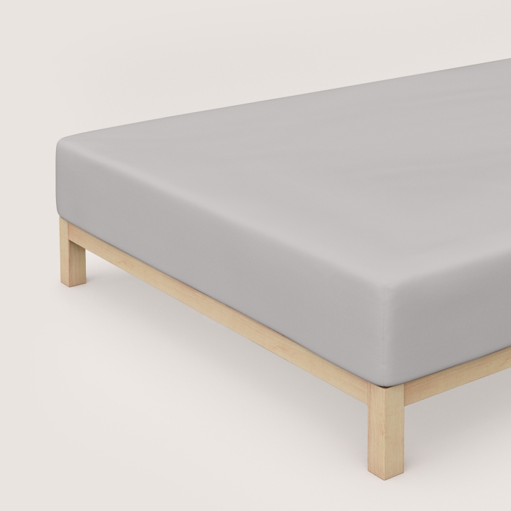 Schlafgut Pure Boxspring Spannbettlaken ca. 90x190-100x220cm in Farbe Grey Light
