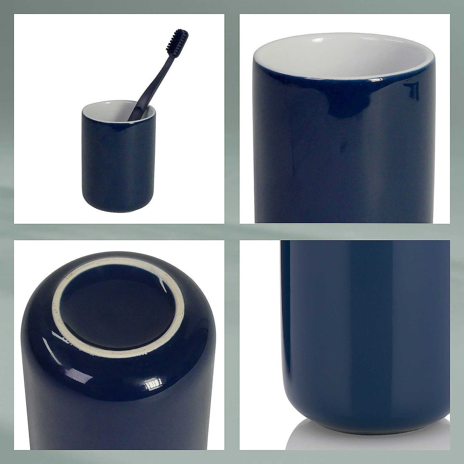 Kela  Becher ISABELLA in Farbe indigoblau, Pinsel, Werkzeug, Zahnbürste, Töpferei, Krug