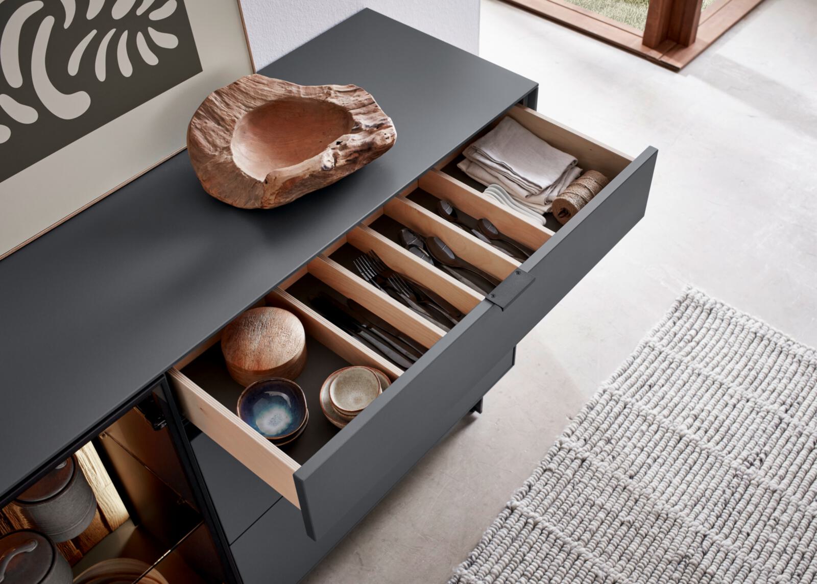 Sideboard WM 2470 in Lack graphitgrau