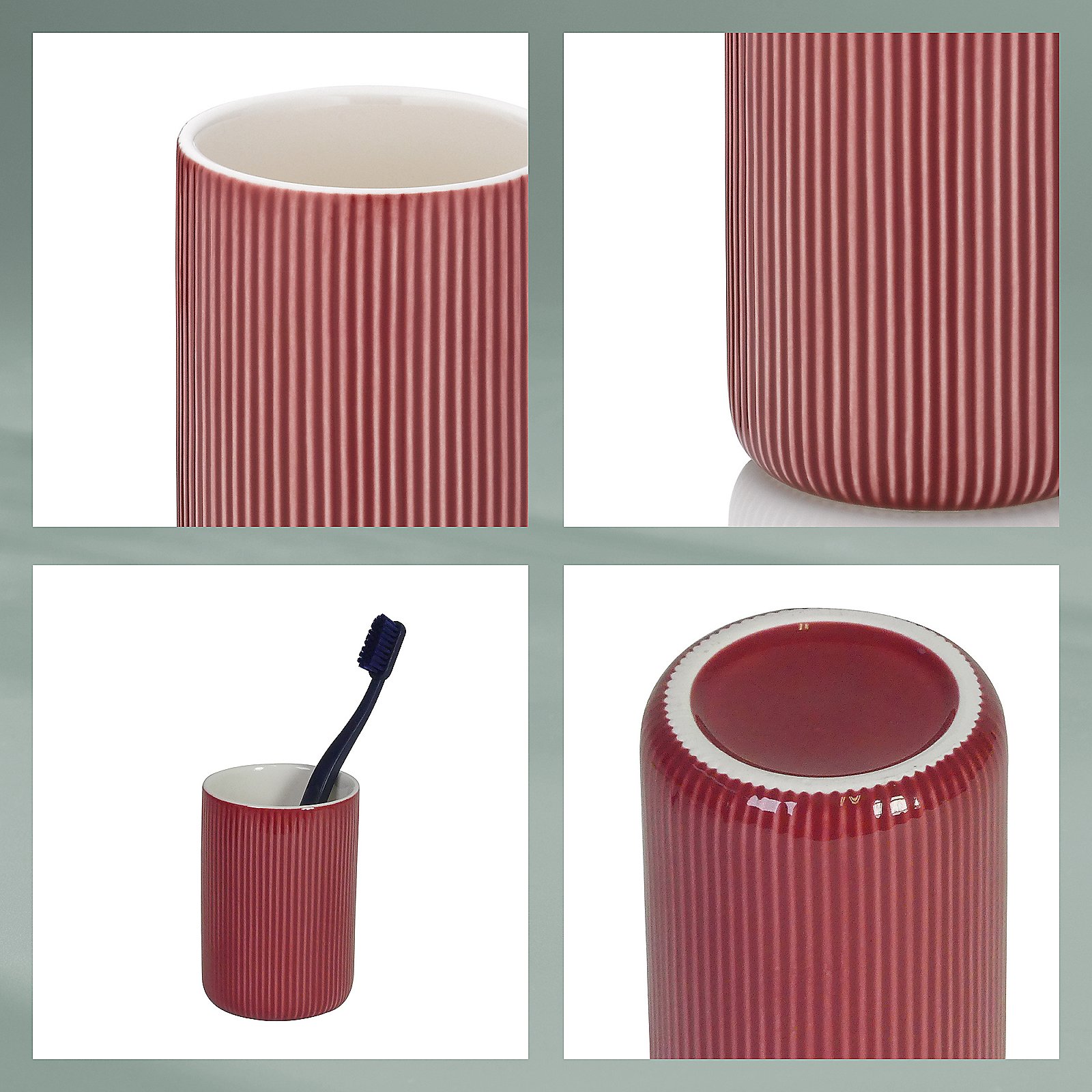 Kela  Becher AVA in Farbe himbeerrot, Pinsel, Gerät, Werkzeug, Zahnbürste, Tasse
