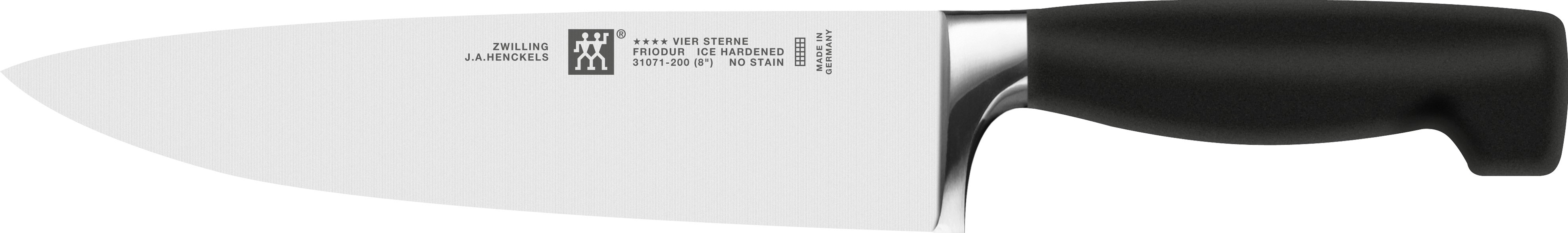 Zwilling Kochmesser VIER STERNE 20cm in Farbe Metallfarben/schwarz