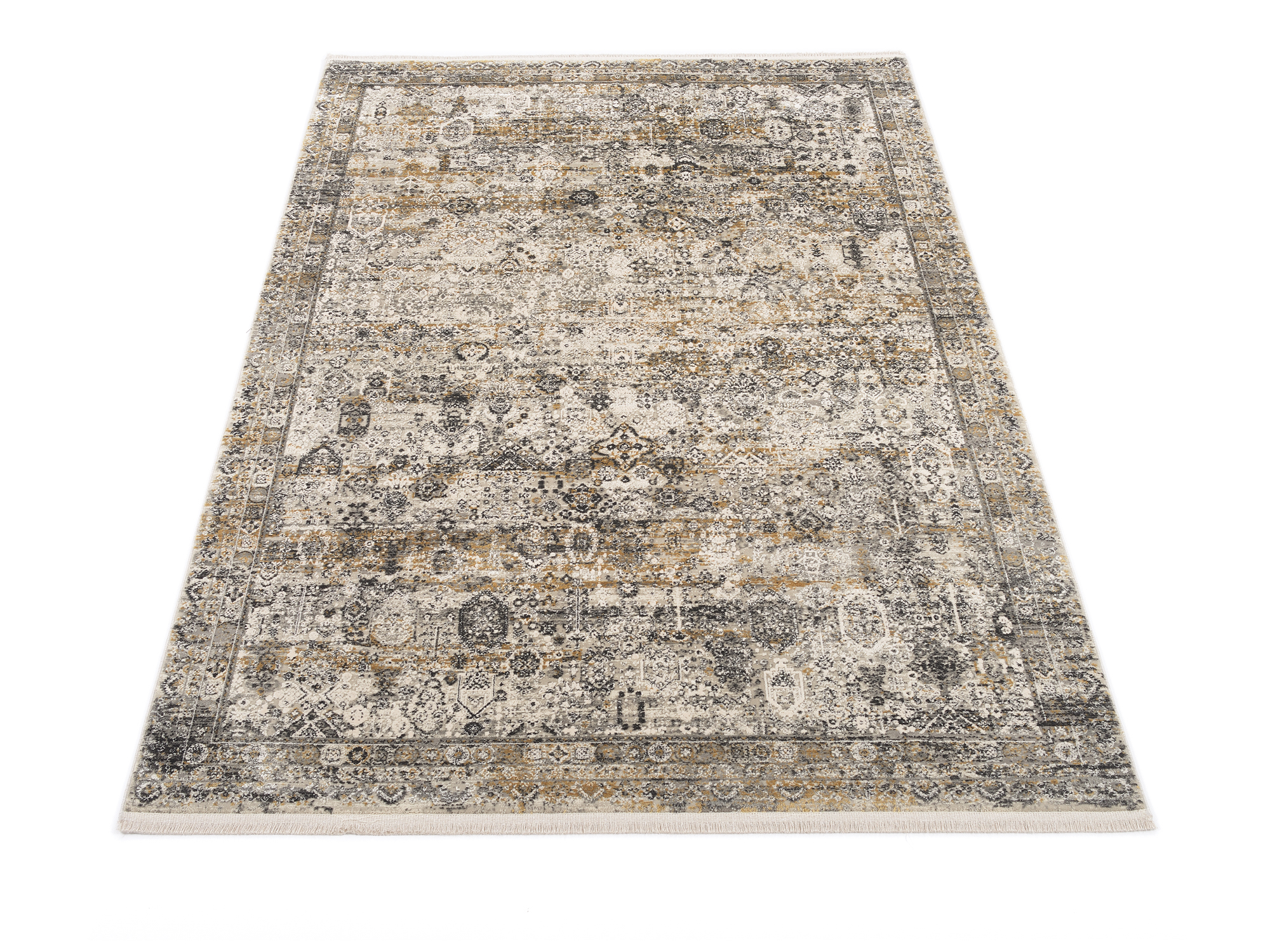 OCI Webteppich ca. 160x230cm in Farbe grau-gold