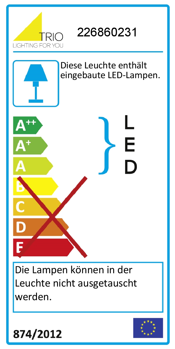 Trio LED-Wandleuchte ADAJA 2-flammig in Farbe weiß matt