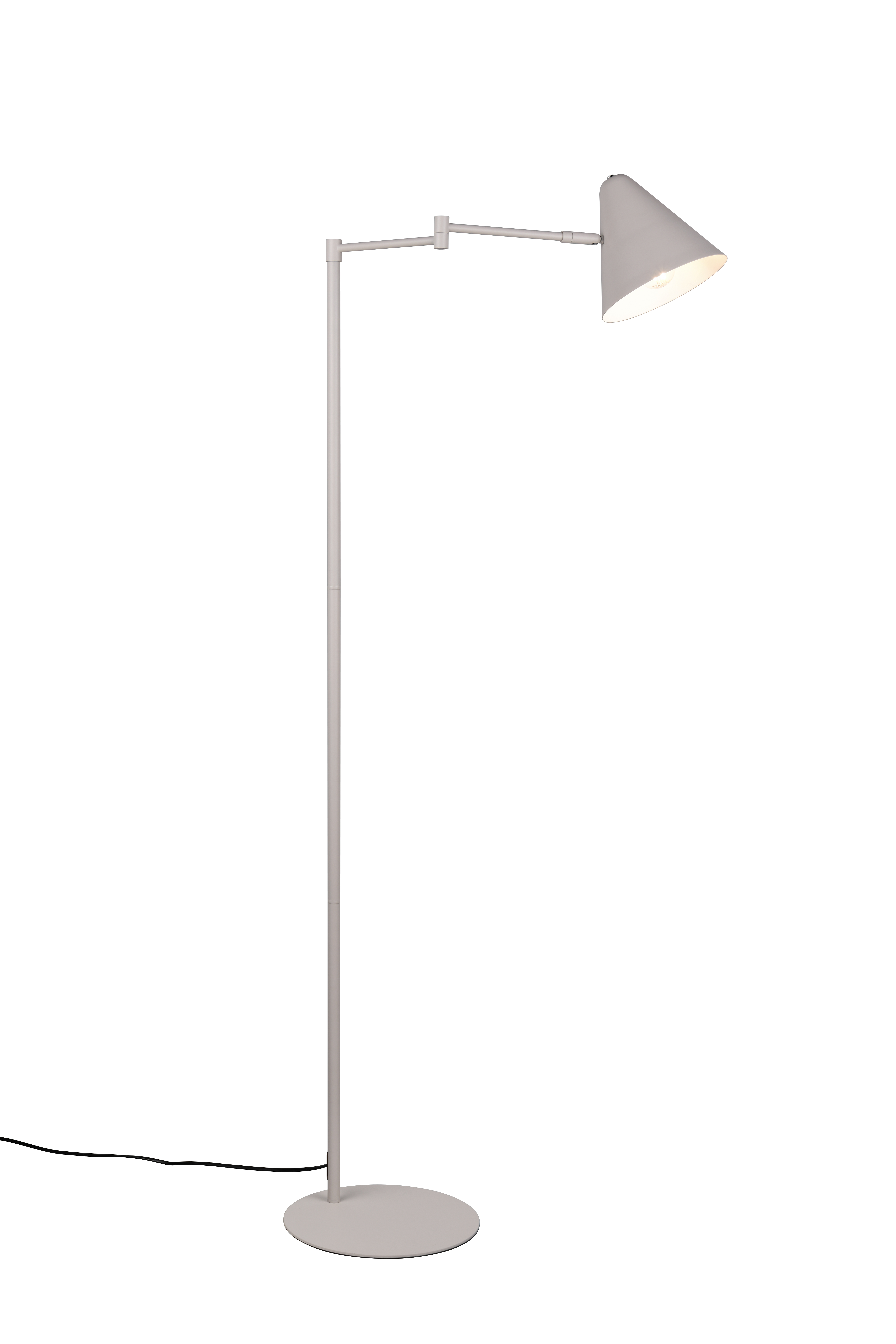 Trio Stehleuchte COSIMA 1-flammig in Farbe warm grey, Lampe, Lampenschirm