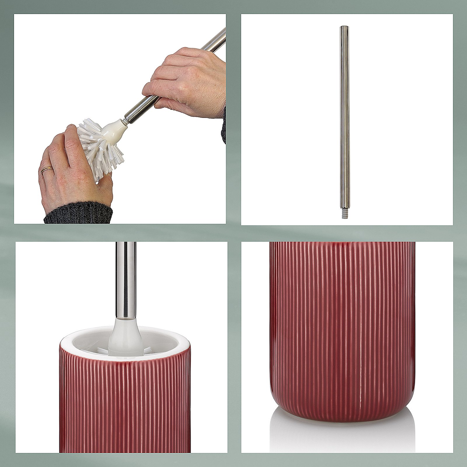 Kela  WC-Garnitur AVA in Farbe himbeerrot, Drinnen, Innenarchitektur, Lampe, Spule, Reinigen