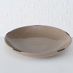 // Schale Fina // Steingut taupe lasiert // Optischer Effekt Crackle, Shabby // Durchmesser ca. 37,5 cm