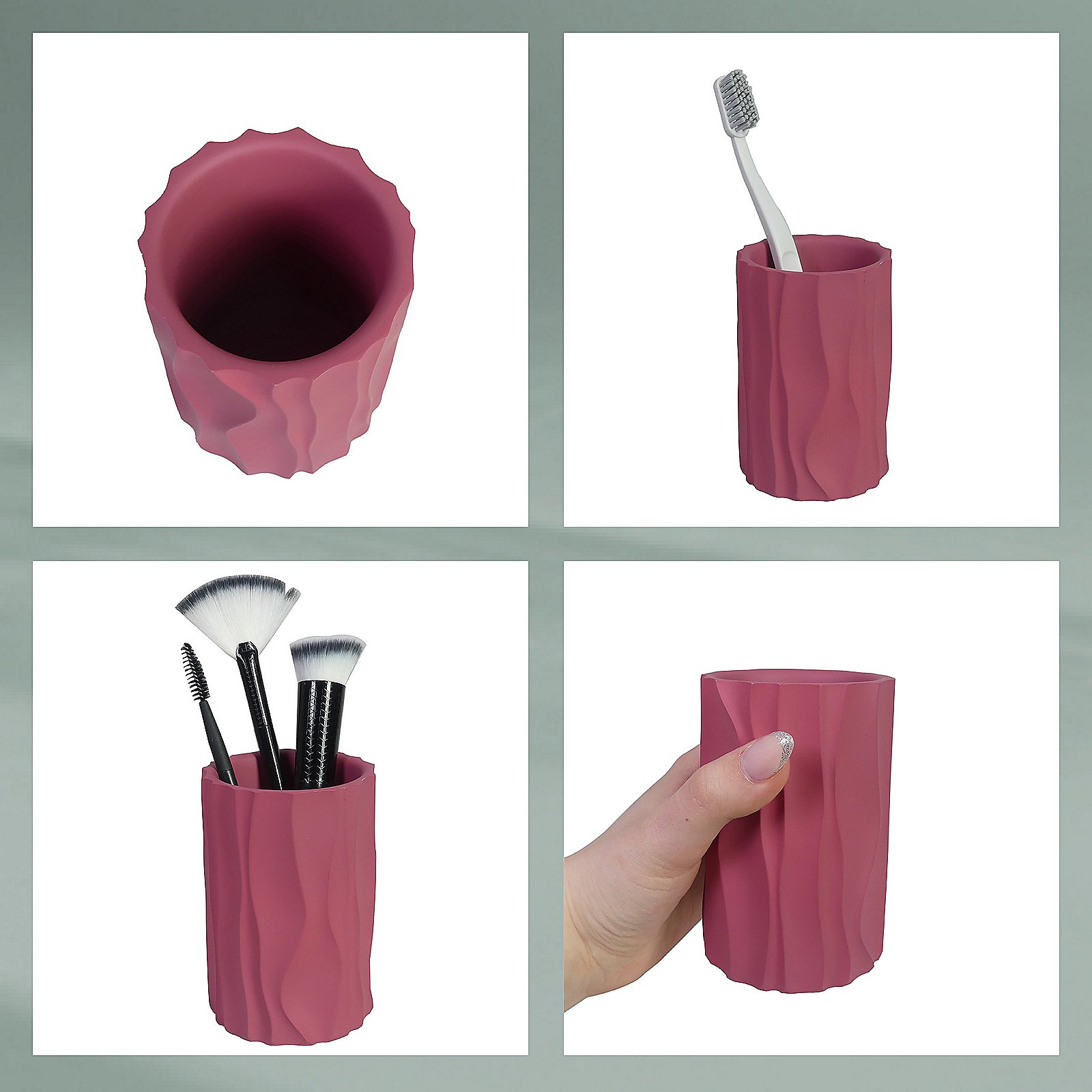 Kela Becher 7cm MERIDA in schwarz, Pinsel, Gerät, Werkzeug, Zahnbürste