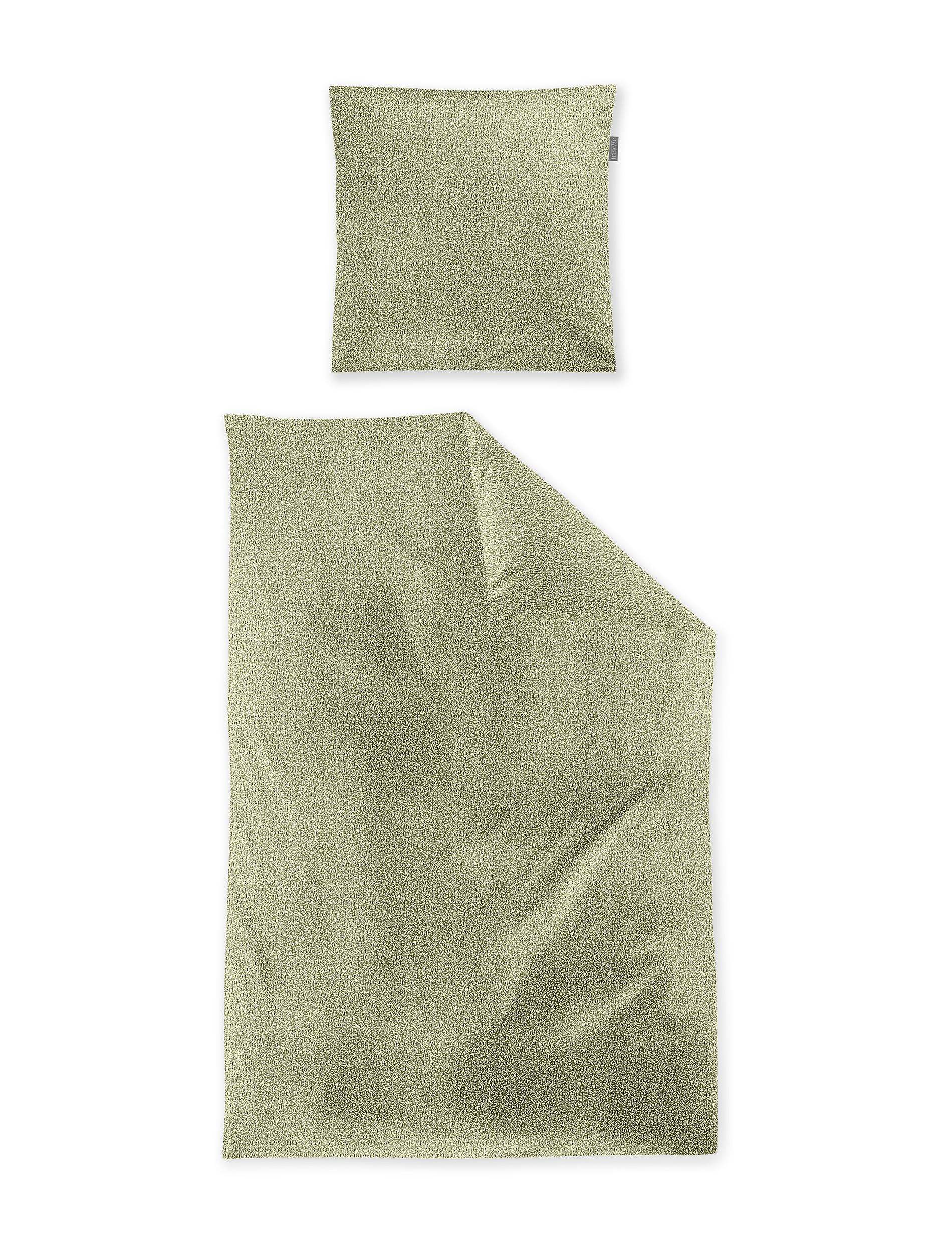Irisette Seersucker Bettwäsche EASY ca. 135x200cm in Farbe grün