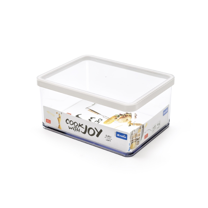 Rotho Premium Dose LOFT in Farbe Transparent