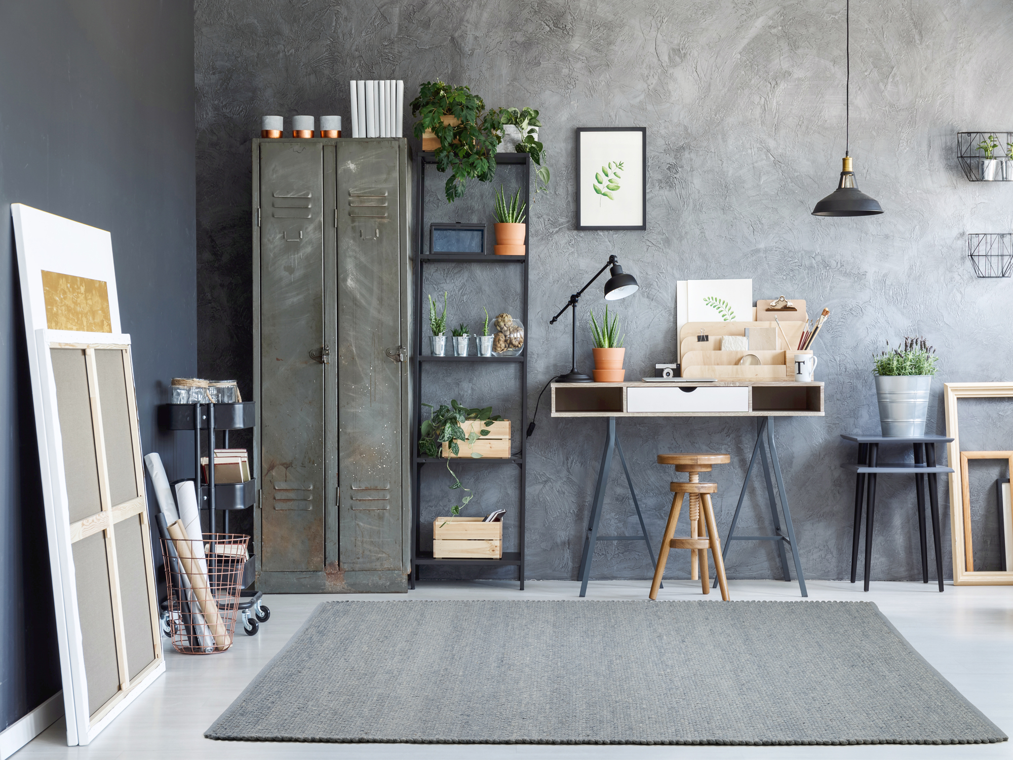 OCI Handwebteppich WIESENBRISE ca. 70x140 cm in Farbe grau-blau