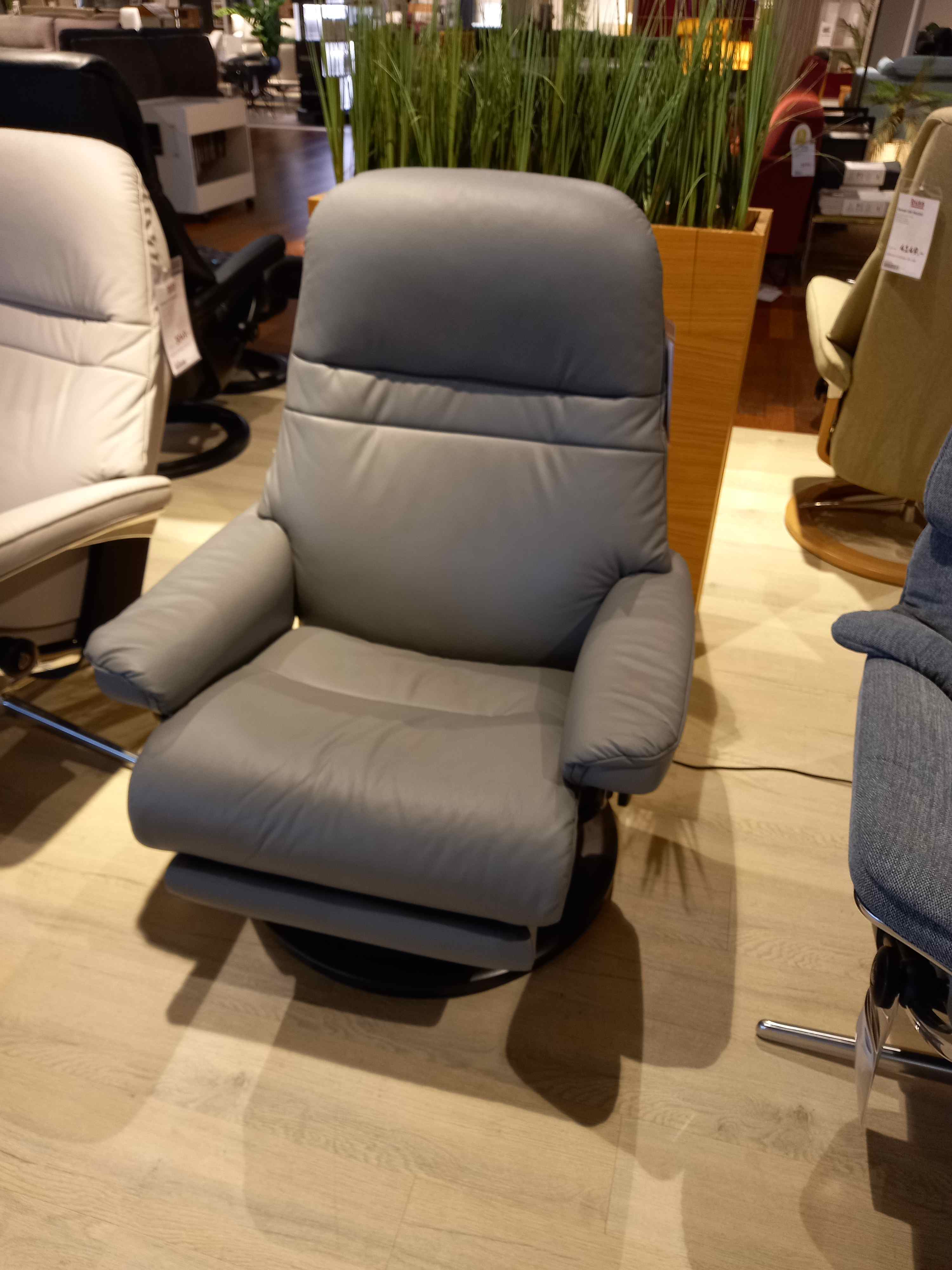 Stressless Sessel Sunrise Classic (M) in Leder Paloma Neutral grey Stressless Sessel Sunrise Classic (M) in Leder Paloma Neutral grey