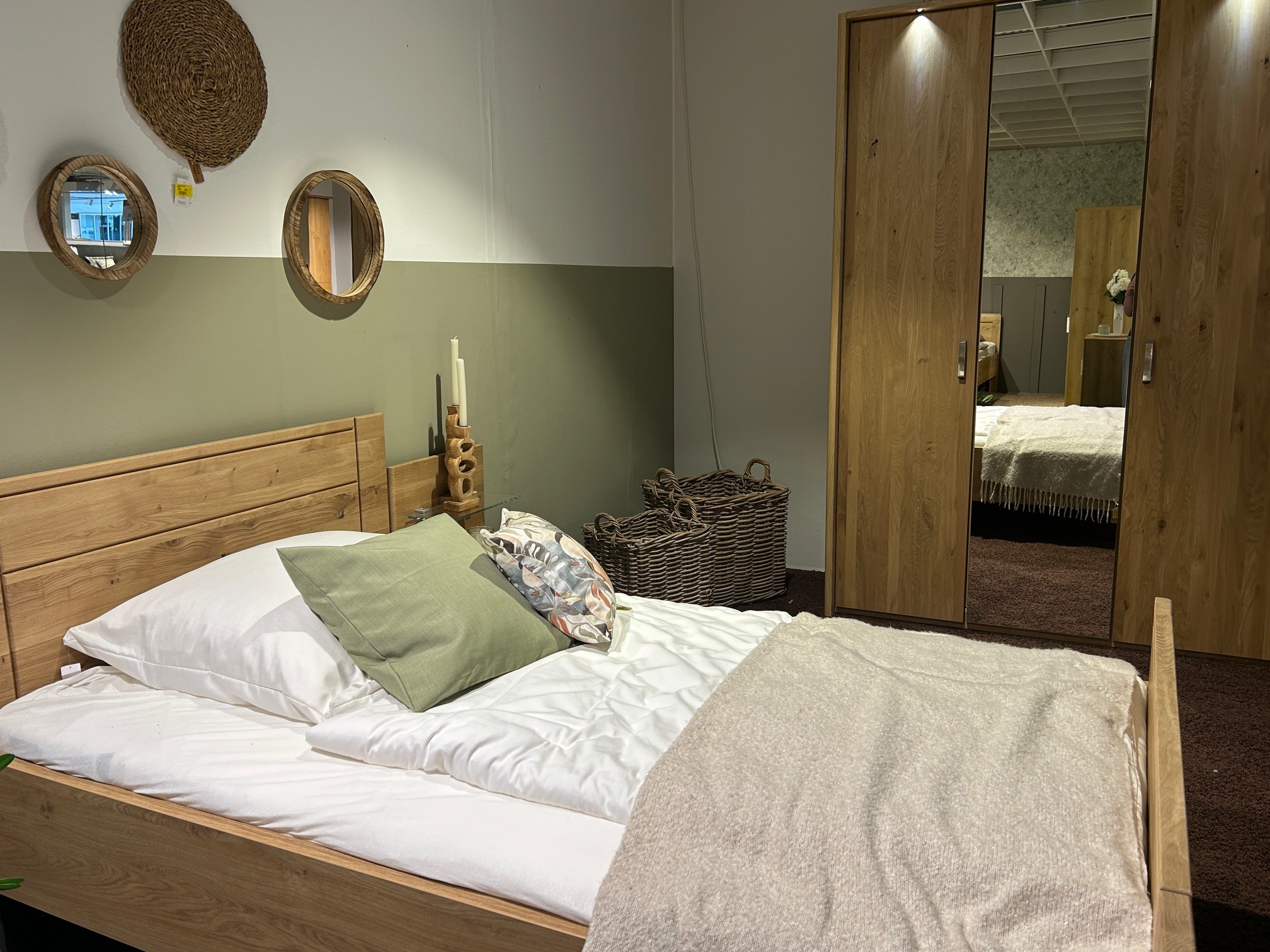Steffen Möbelwerk Komfortschlafzimmer VAMO in Farbe: Wildeiche natur
