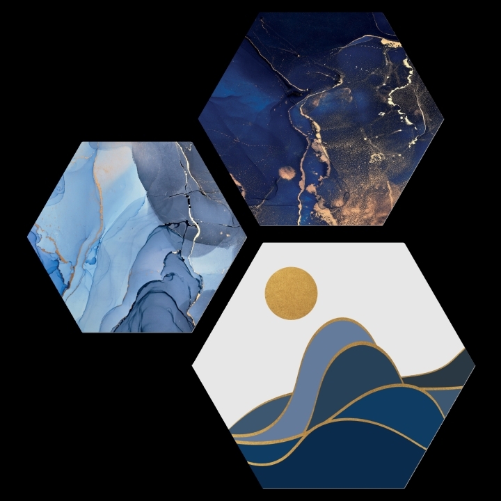 ProArt PRO ART Cut-Outs HEX  3-Teiler Golden Lines III
