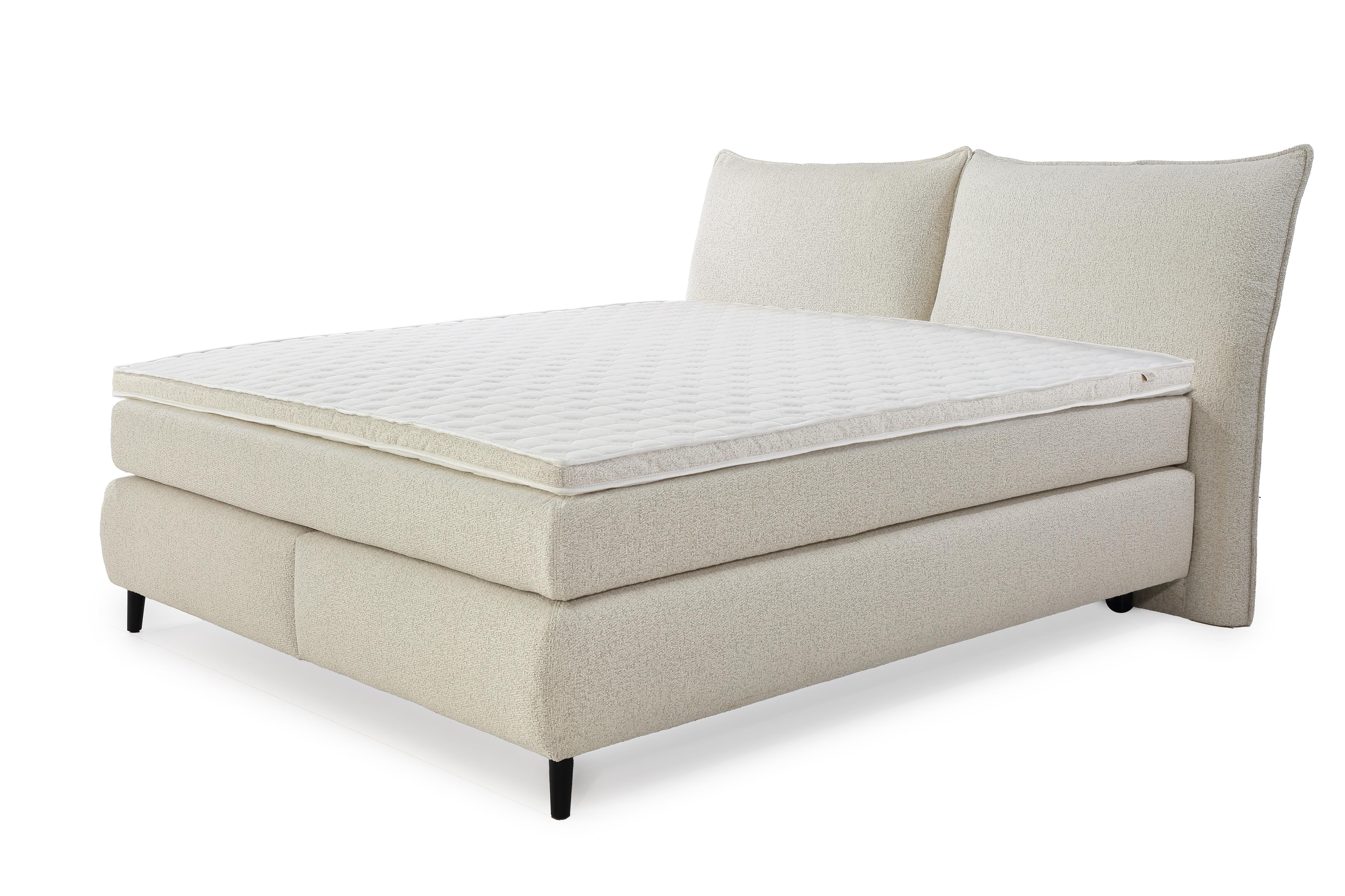 Jockenhöfer Boxspringbett HACIENDA, HACIENDA MIX, HACIENDA MAX ca. B210 H113 T230 cm in Stoff 43207 beige, Moebel, Matratze