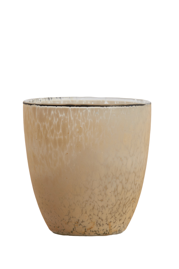 Teelicht JADIDA  in Glas creme