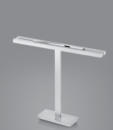 B-Leuchten LED-Tischleuchte  in Nickel matt mit Chrom abges.