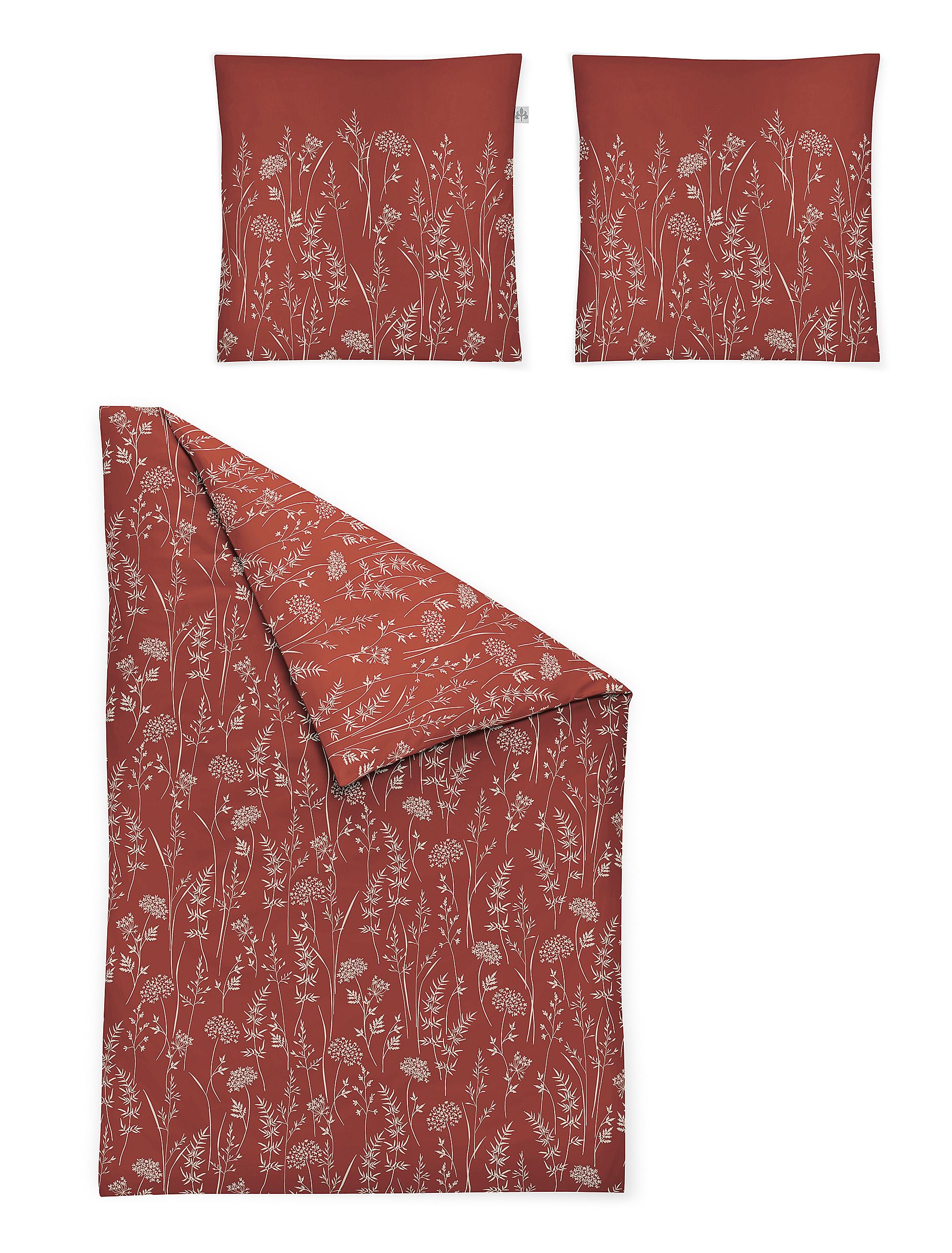 Irisette Mako-Satin Bettwäsche VERONA ca. 135x200cm in Farbe rot