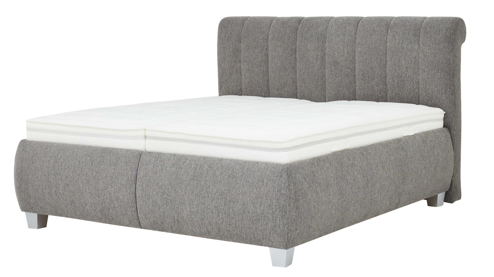 Oschmann Comfortbetten Polsterbett MESSINA ca. 180x200cm in Farbe Brego grau