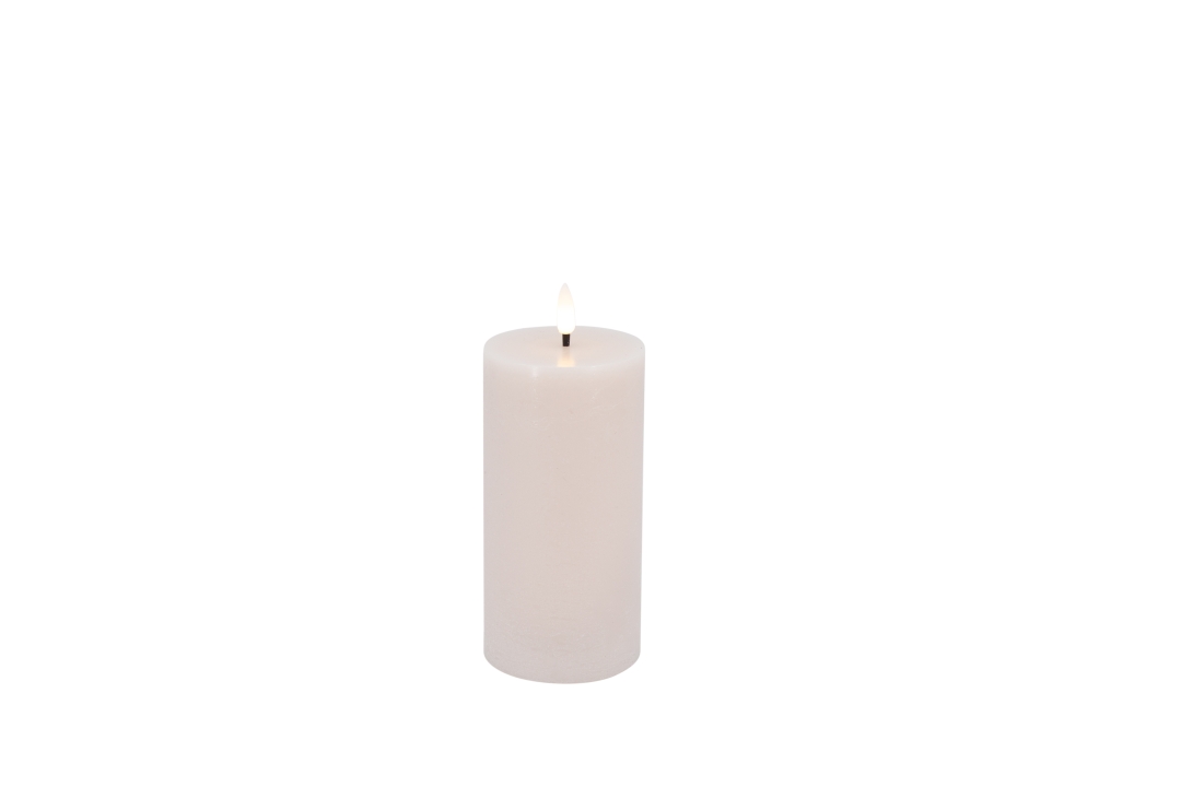 L.C. Wholesaler LED-Stumpenkerze SUMMER ca. Ø 7,5, H 15cm in Summer pink rustic