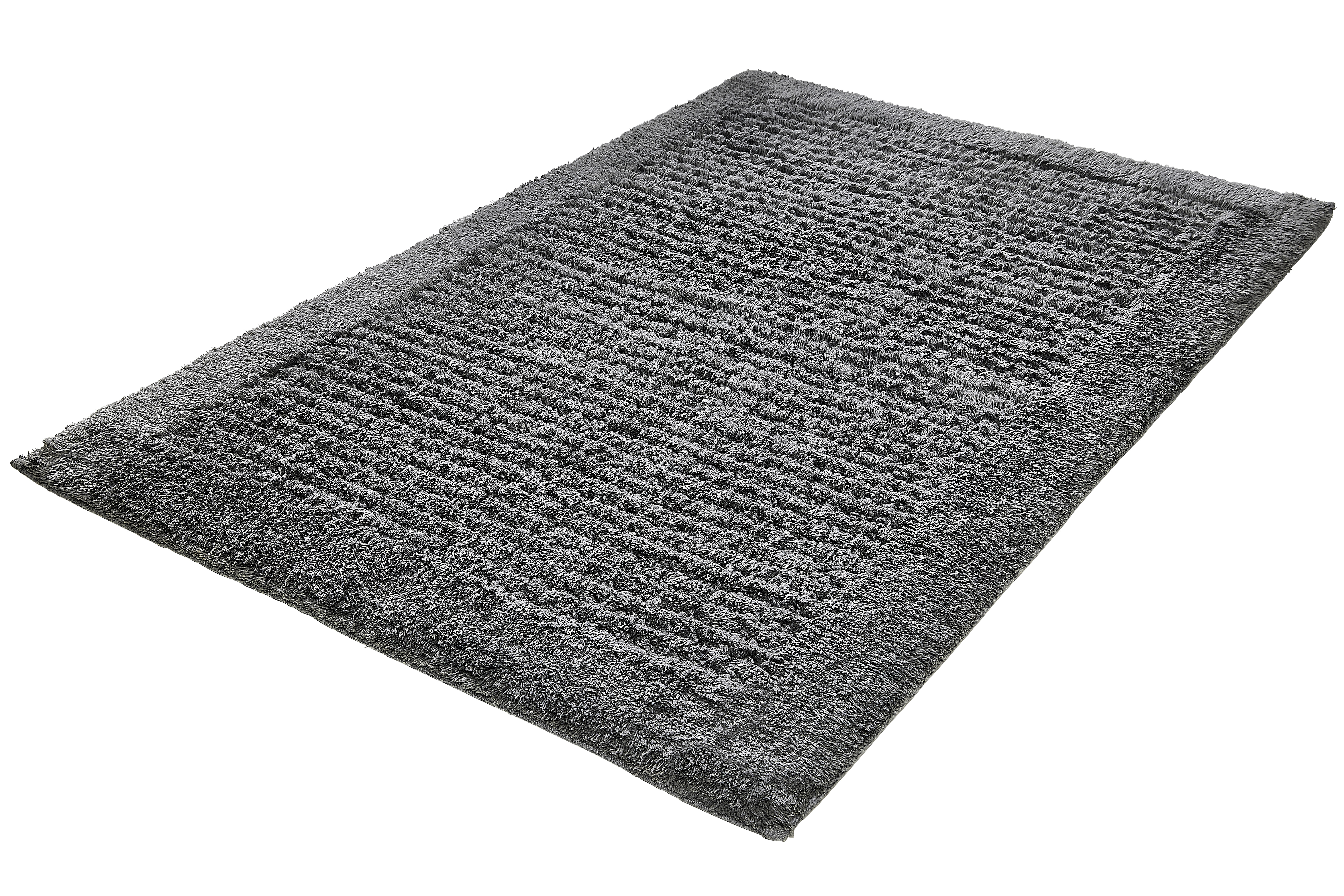 Kleine Wolke Badteppich NET ca. 60x90cm in Farbe Schiefer
