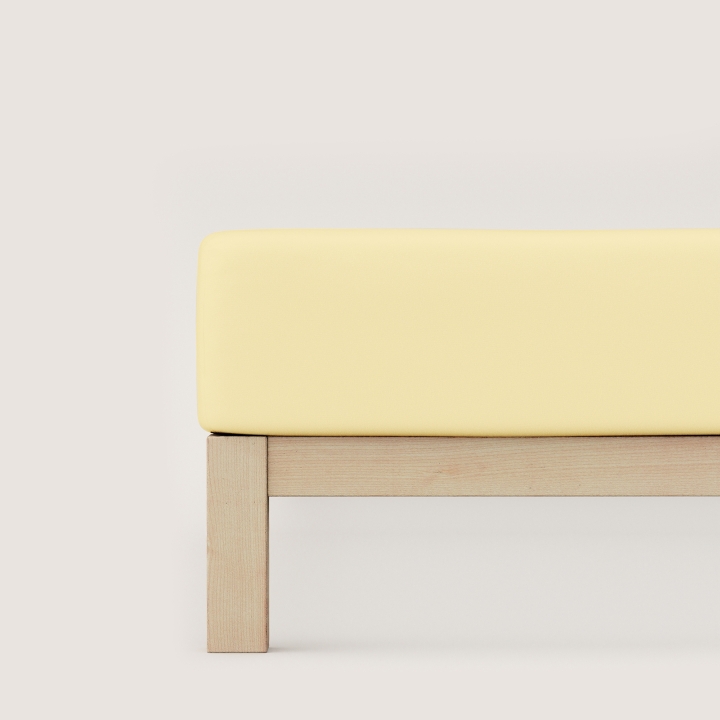 Schlafgut Casual Spannbettlaken ca. 120x200-130x200cm in Farbe Yellow Mid