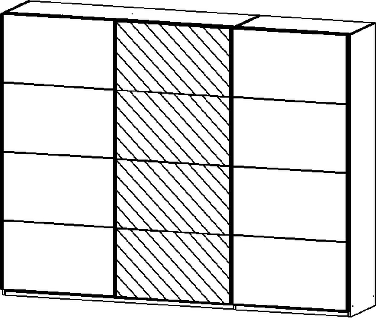 Rauch Schwebetürenschrank in alpinweiß/seidengrau